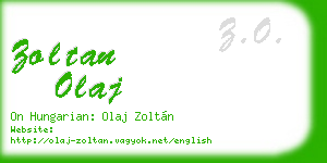 zoltan olaj business card