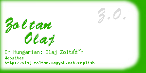 zoltan olaj business card